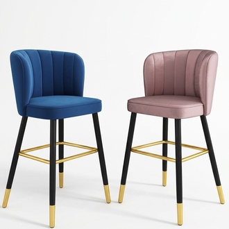 Bar Stool Chair Designer Wooden Chair Dining Chair Stool Bar Pink New