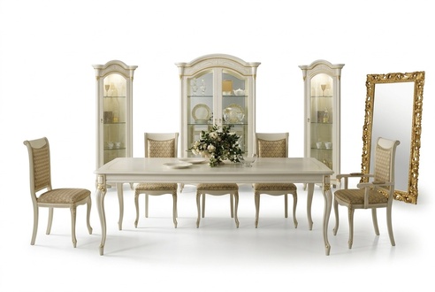 Baroque Antique Style Dining Table Real Wood Classic Designer Tables Rococo Solid Wood