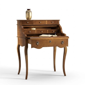 Baroque Desk Office Table Fine Wood Tables Rococo Antique Style Furniture Italy