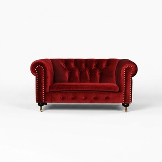 Baroque rococo couch - Chesterfield fabric sofa 2 seater leather textile jvfurniture®