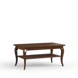 Classic style made of real wooden 2-level rectangular side coffee table