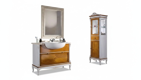 Bathroom design furniture 2 pcs set set cabinet luxury showcase