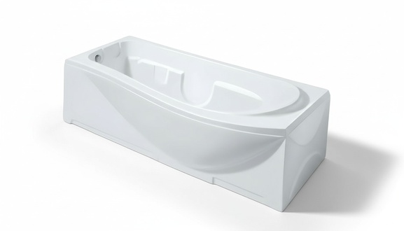 Bathtub Design Bathtub Acrylic Bathtub Space-Saving Bathtub Comfort Bathtub 170x85 cm