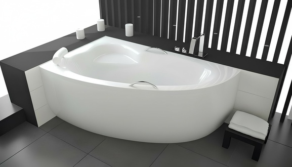 Bathtub XXL corner bath corner 150*100 cm acrylic bath tub bathroom corner bath tubs