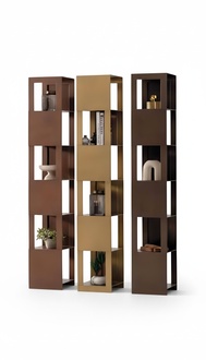 Standing Shelf Room Divider – Shelf as a Flexible Partition in the Living Space, 3-Piece Set