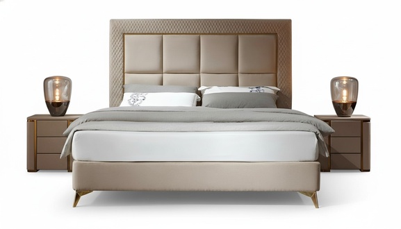 Bed 2x Nightstand 3pcs Bedroom Set Design Luxury Bedroom Complete New