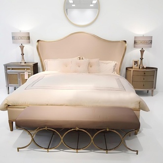 Bed 2x bedside table 3 piece bedroom set designer luxury group set new