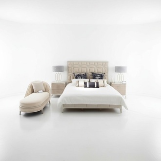 Bed + 2x bedside table 3 piece bedroom set design modern luxury classic furniture