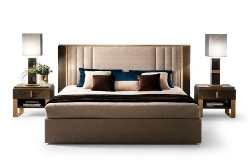 Bed 2x bedside table design bedroom 3 pieces. Classic luxury bedding set furniture