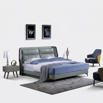 Bed 2x Bedside Tables 3pcs Italian Furniture Bedroom Beds Wood New Set