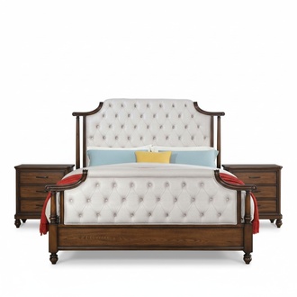 Bed 2x Bedside Table 3pcs Bedroom Set Beds New Luxury Chesterfield 180x200