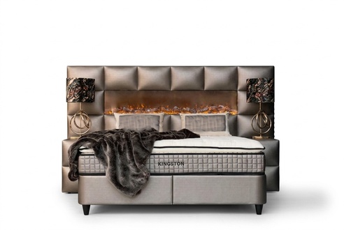 Bed 2x Bedside Table 3 Piece Bedroom Set Design Modern Luxury Bedside Sets