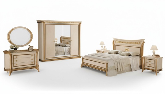 Bed 2x bedside table 3 pieces bedroom set furniture modern beds arredoclassic new
