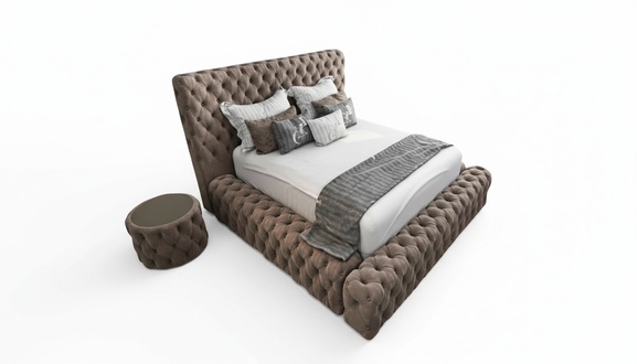 Bed 2x bedside table 3 piece bedroom set design furniture new modern luxury beds
