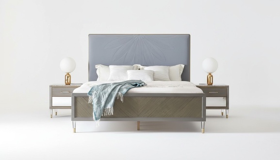Bed 2x Bedside Table 3 Piece Bedroom Set Design Modern Luxury Beds Group New