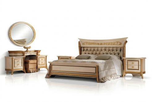 Bed 2x bedside table design bedroom 3 pieces. Classic luxury bedding set furniture