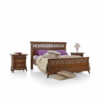 Bed 2x Bedside Tables 3 pcs. Bedroom Set Design Modern Luxury Beds