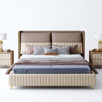 Bed 3 piece bedroom set design modern luxury bedroom bedside table beds !