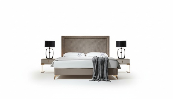 Bed 3pcs bedroom set design luxury bedroom hotel furniture 2x nightstand