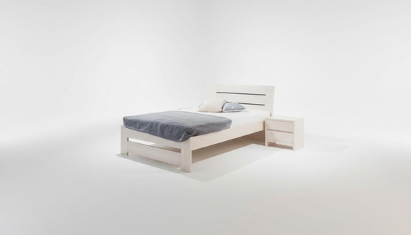 Bed bedroom complete set of beds with 2 bedside tables 100x200cm loft solid
