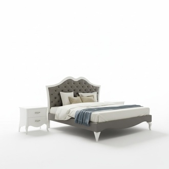 Bed Bedroom Set Bed 2x Bedside Table Modern Italian Furniture 3pcs