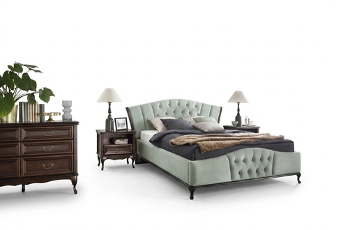 Bed Bedroom Set Chesterfield Luxury Beds Furniture 2x Bedside Table 3tlg