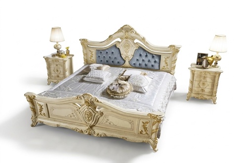 Bed bedroom set design furniture art deco luxury beds new 2x bedside table 3 pieces.