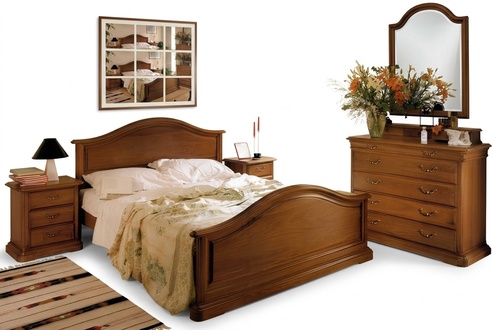 bed bedside table cupboard cupboard bedroom chest of drawers natural wood new set 5 pieces.