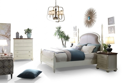 Bed bedside table chest of drawers 3 pieces bedroom set design modern luxury beds new