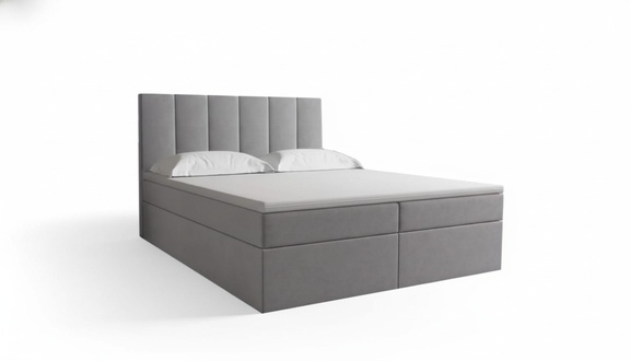 Brown Box Spring Bed Design XXL Big Upholstered Hotel Modern Luxury Double Bed