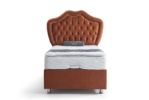 Bed Brown Single Bed Boxspring Beds Luxury Bedroom Chesterfield