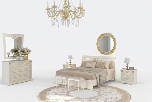Bed Design Luxury Hotel Beds Marriage 180x200cm Sleeping Room Double Baroque Rococo