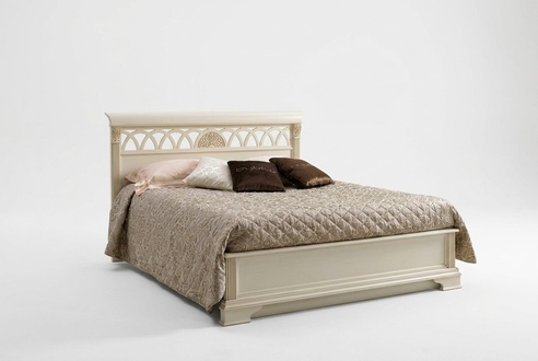 Classic empire style massive double bed for marriage couple made of real wooden frame 120/140/160x200cm sizes