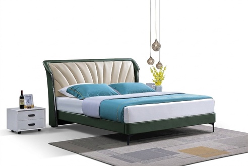 Bed Frame Fabric Furniture Luxury Modern Bedding Bed Textile Bedroom Design New