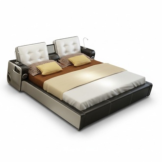 Bed Music System USB Beds Multifunction Luxury Furniture Bedroom Hotel Double