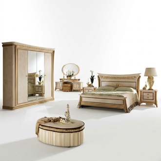 Bedroom double bed in art nouveau style italian furniture arredoclassic™