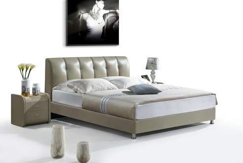 Textile bed 2x bedside table 3 pieces bedroom set furniture modern luxury beds new.