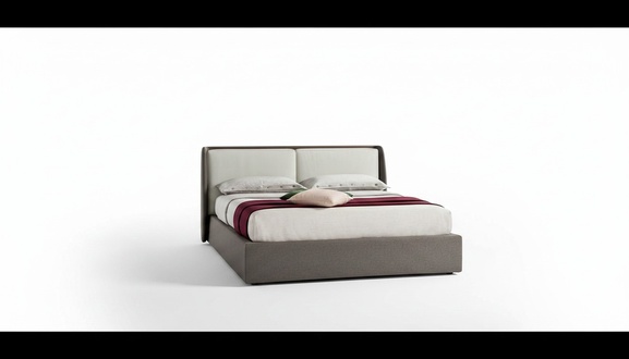 Bed Textile Upholstery Bedroom 180x200 Design Double Leather Bed Beds New