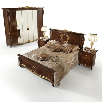 Bed upholstery classic double bed 180x200cm wood hotel beds bedroom new