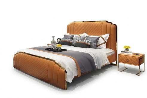 Bed upholstery design luxury double hotel beds marriage sleep room new 180x200cm