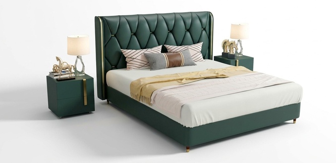 Bed Cushion Design Luxury Double Hotel Beds Marriage 180x200cm Leather