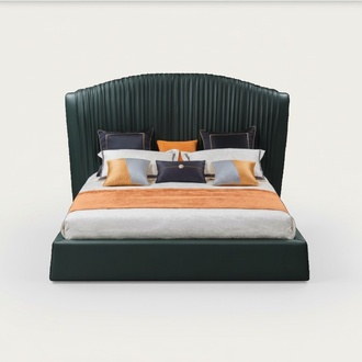 Bed Upholstery Design Luxury Double Beds Beige 180x200 Sleeping Room Leather Hotel