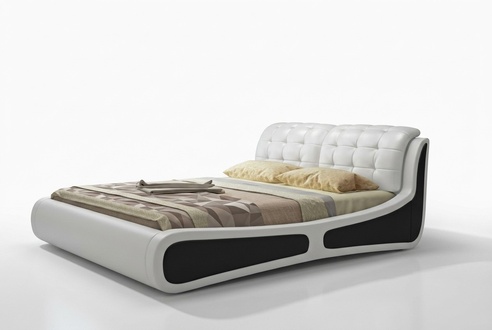 Bed upholstery design luxury double beds white 180x200cm bedroom leather