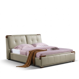 Bed upholstery design luxury double hotel beds sleeping room leather 180x200cm new