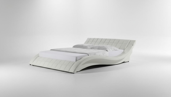 White bed bedroom JV furniture lying surface 180x200 bedroom artificial leather