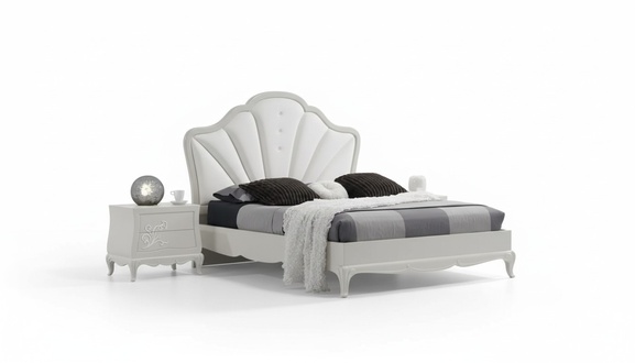 Bedroom 3 Piece Set Bed 2x Bedside Tables Modern Design Grey Beds
