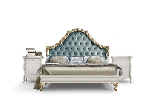 Bedroom 3 piece set bed 2x bedside table console beds double hotel upholstery