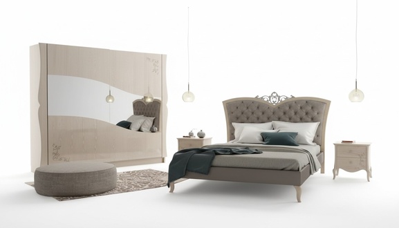 Bedroom Bed 2x Bedside Tables Luxury Complete Sets Furniture Room 4pcs.