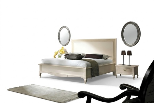 Bedroom Bed Bedside Table Double Bed Upholstery Bed Set 3pcs.