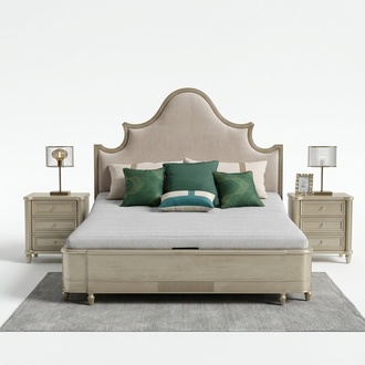 Bedroom Design Bed Set Beds 2x Nightstand 3pcs. Furniture Complete